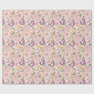 Romantic Watercolor Blush Pink Peony Floral Wrapping Paper