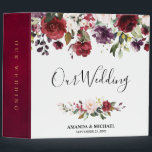 Romantic Watercolor Burgundy Red Blush Rose Floral Binder<br><div class="desc">Elegant and modern romantic watercolor floral wedding 3 ring binder features a bouquet of burgundy / marsala , blush pink, Purple, peach watercolor roses with matching foliage. Perfect for a fall / midsummer wedding. Please find more matching designs and variations from my "blissweddingpaperie" store. And feel free to contact me...</div>