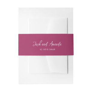 Romantic Watercolor Colourful Invitation Bands Belly Band