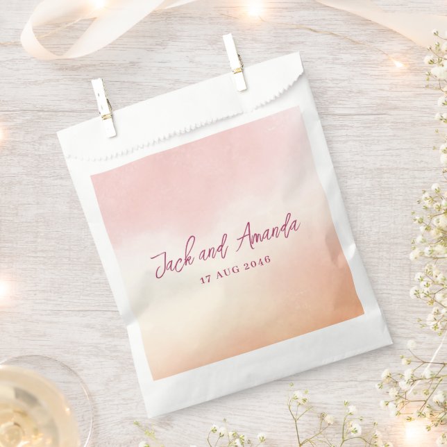 Romantic Watercolor Colourful Wedding Favour bag (Clipped)
