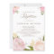 Romantic Watercolor Flowers Baptism Invitation