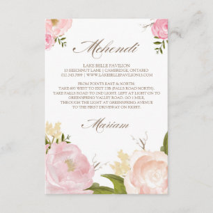 Romantic Watercolor Flowers Custom Order Card