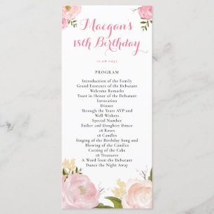 Romantic Watercolor Flowers Program - CUSTOM
