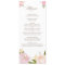 Romantic Watercolor Flowers Wedding Menu Card