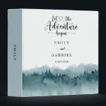Romantic Watercolor Forest Wedding Binder<br><div class="desc">Lush watercolor in blues and greens mountain forest themed wedding large binder to collect your memories. To see the full collection of matching materials for this design please visit: https://www.zazzle.com/collections/rustic_forest_mountain_wedding-119965625201006103</div>