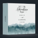 Romantic Watercolor Forest Wedding Binder<br><div class="desc">Lush watercolor in blues and greens mountain forest themed wedding large binder to collect your memories. To see the full collection of matching materials for this design please visit: https://www.zazzle.com/collections/rustic_forest_mountain_wedding-119965625201006103</div>