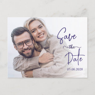 Romantic Watercolor Iris Garden Save the Date Postcard