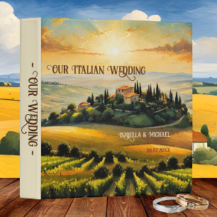 Romantic Watercolor Italian Wedding Photo Binder