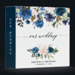 Romantic Watercolor Navy Blue Blush Rose Floral Binder<br><div class="desc">Elegant and modern romantic watercolor floral wedding 3 ring binder features a bouquet of Navy blue, blush pink, Purple, peach watercolor roses with matching foliage. Perfect for a fall / midsummer wedding. Please find more matching designs and variations from my "blissweddingpaperie" store. And feel free to contact me for further...</div>