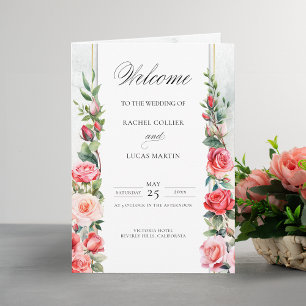 Romantic Watercolor Pink Roses & Calligraphy  Program
