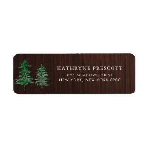 Romantic Watercolor Woodland Forest Rustic Wood