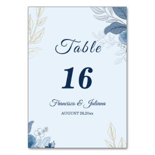 Romantic Waterfront Wedding Table Number