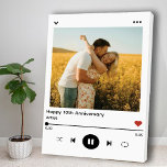 Romantic Wedding Anniversary Photo Song Album Canvas Print<br><div class="desc">This is a Custom Canvas Print,  Features a Song Album design with Personalized photo & Name. Best Romantic Wedding Anniversary gift for Couples.</div>
