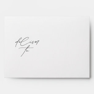 Romantic Wedding Calligraphy Deliver To Envelope 
