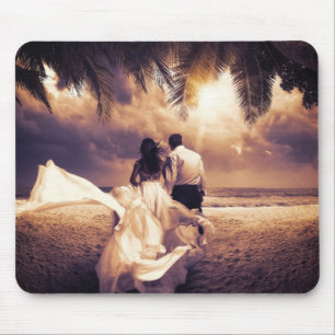 Romantic Wedding Couple Mouse Pad