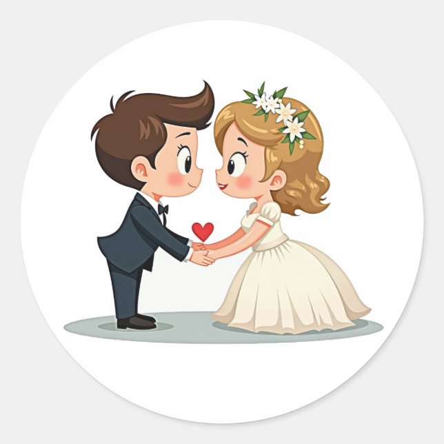 Romantic Wedding Dance Sticker (Front)