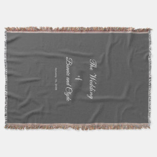 Romantic Wedding Day Celebration Cozy Throw Blanket