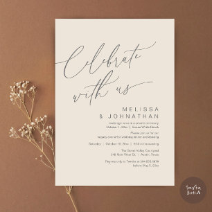 Romantic Wedding Dinner Party, Celebrate with us Invitation