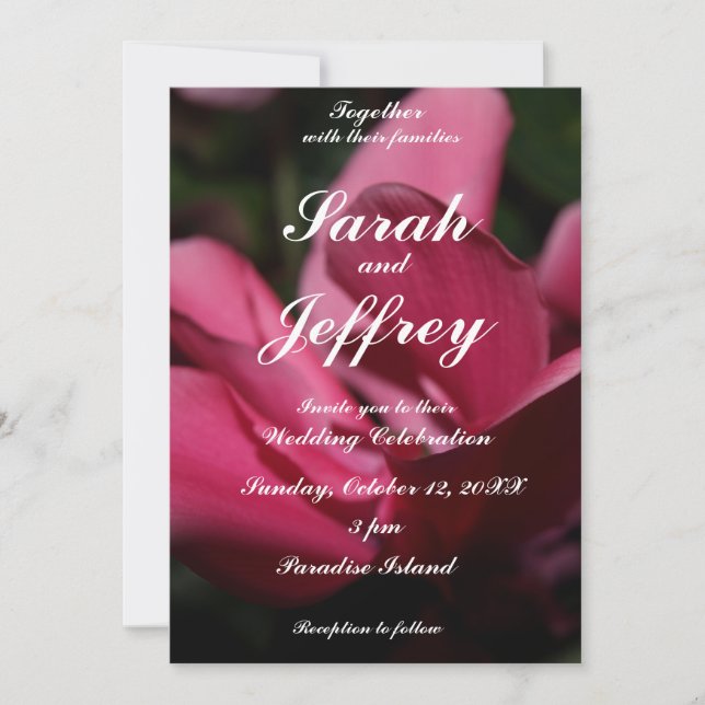 Romantic Wedding Invitation (Front)