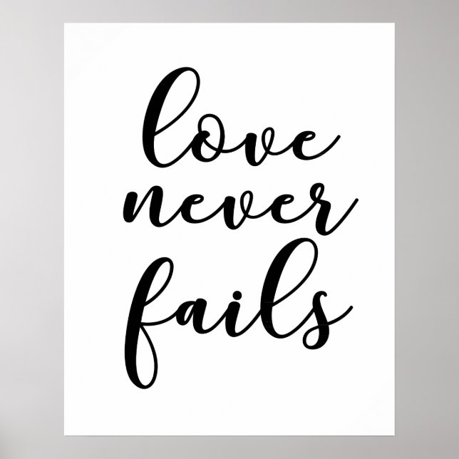 Romantic wedding love quote poster (Front)