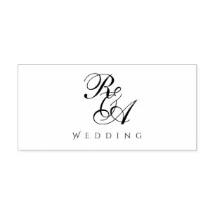 Romantic Wedding Monogram Self-inking Stamp