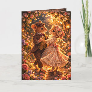 Romantic Wedding Mouse Couple Love Greeting Card