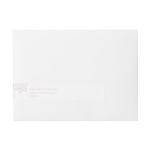 Romantic Wedding Peonies Delicate Pink Wraparound Address Label