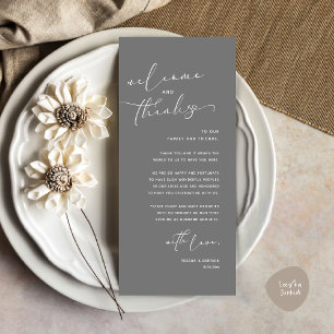 Romantic Wedding Place Setting Thank You Card