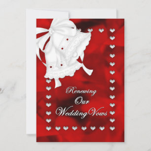 ROMANTIC WEDDING RENEWING VOWS INVITATION - HEARTS