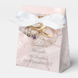 Romantic wedding rings favor box