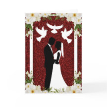 Romantic Wedding Silhouette of Bride and Groom