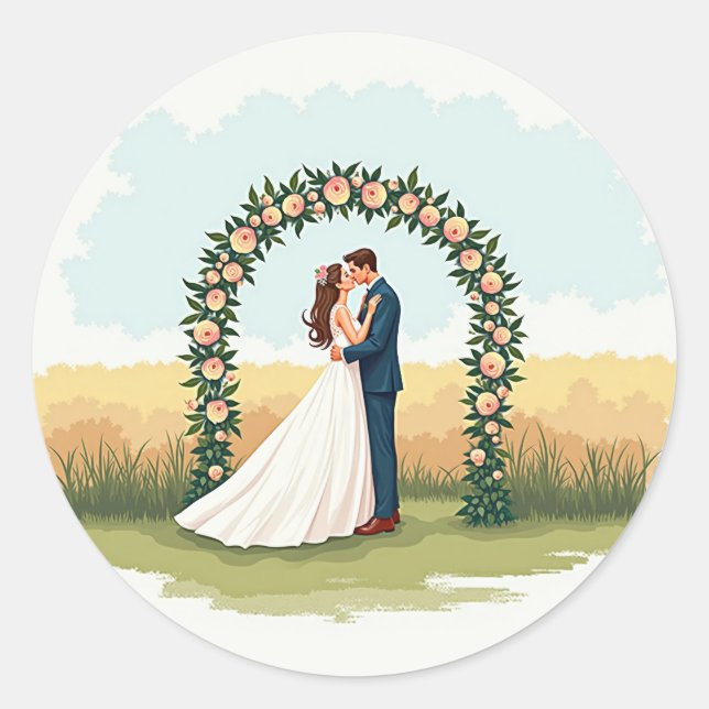 Romantic Wedding Sticker (Front)