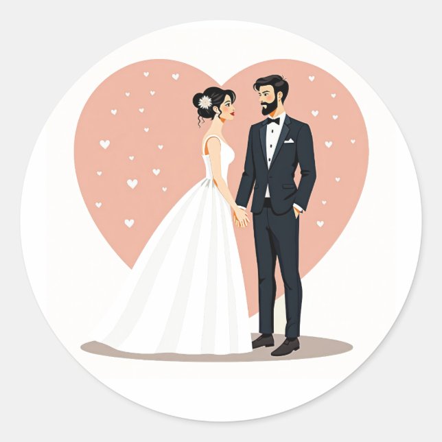 Romantic Wedding Stickers (Front)