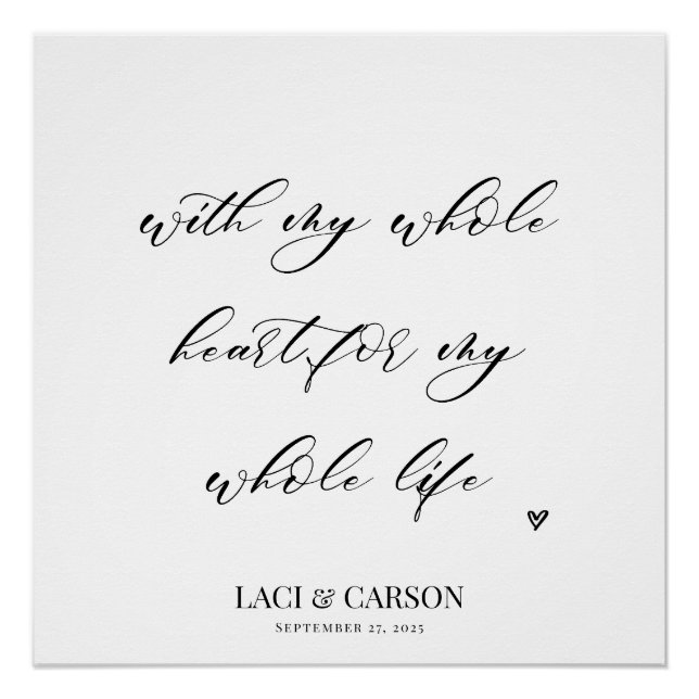 Romantic Wedding Tapestry Backdrop  Poster (Front)