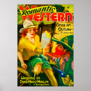 Romantic Western -- Once an Outlaw Poster