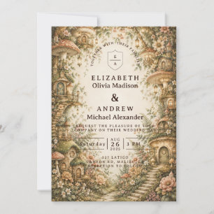 Romantic Whimsical Woodland Wedding Invitation