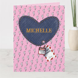 Romantic Wifey Hubby Electrical Lock Tag Heart Card