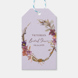 Romantic Wildflower Bridal Shower Gift Tag