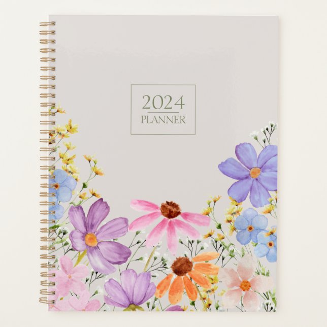 Romantic wildflowers planner (Front)