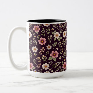 Romantic Wildflowers Plum Mug