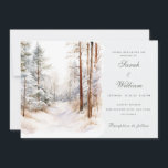 Romantic winter forest Wedding Invitation<br><div class="desc">Set the scene for your magical winter wedding with this romantic forest invitation, featuring softly falling snow and serene pine trees in a neutral, elegant palette. ideal for mountain wedding, woodland ceremonies, or cozy forest wedding. Fully customizable with your name and event details - perfect for a rustic yet refined...</div>