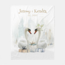 Romantic Winter Swans Personalized