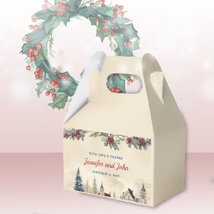 Romantic Winter Wedding Favor Box