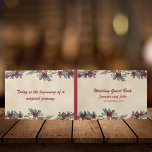 Romantic Winter Wedding Guest Book<br><div class="desc">Celebrate your special day with our wedding guest book! Embrace the charm of holly berries as your guests pen their heartfelt wishes. This guest book is a treasure trove of love, capturing the essence of your joyous occasion. Let the pages fill with warm wishes and cherished memories, making it a...</div>