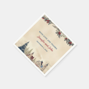 Romantic Winter Wedding Napkin
