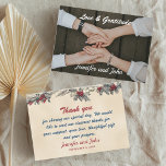 Romantic Winter Wedding Thank You Card<br><div class="desc">Send our Romantic Winter Wedding Thank You Card with a personalized message to let your guests know how much you appreciate their generosity or presence at your wedding. You can easily add your names,  date and personal message by clicking on the “personalize” button.</div>