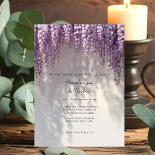 Romantic Wisteria Wedding Invitation