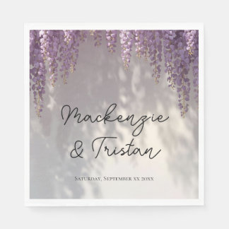 Romantic Wisteria Wedding Napkin
