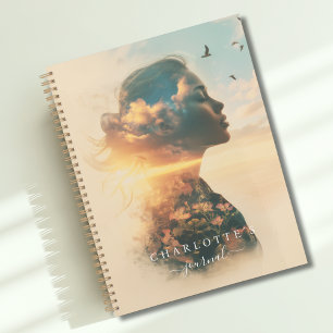 Romantic Woman Nature Sunset Inspirational Custom Planner