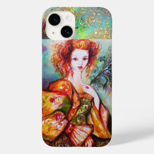 ROMANTIC WOMAN WITH SPARKLING PEACOCK FEATHER Case-Mate iPhone 14 CASE